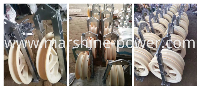 Bundled Conductor Stringing Block Cable Pulling Pulley For Overhead Line Transmission Model 508